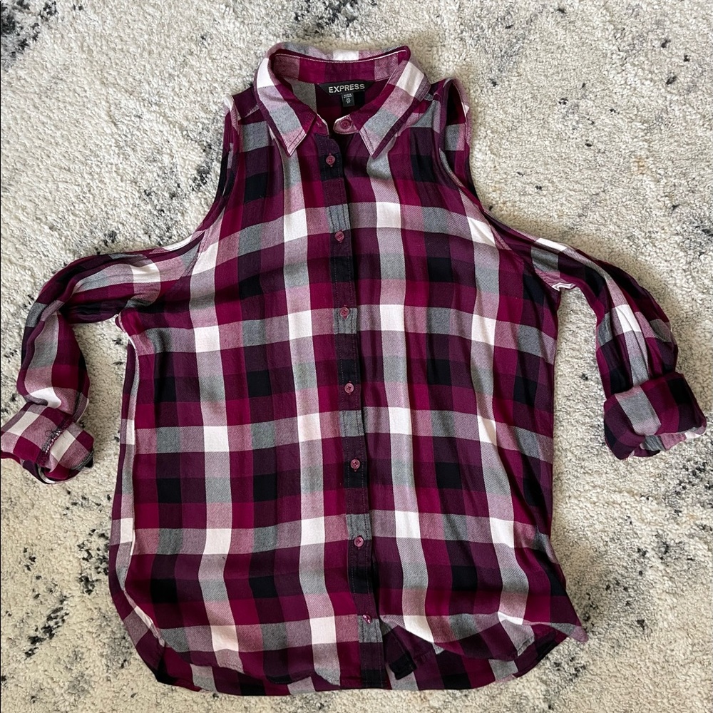 Express cold shoulder blouse